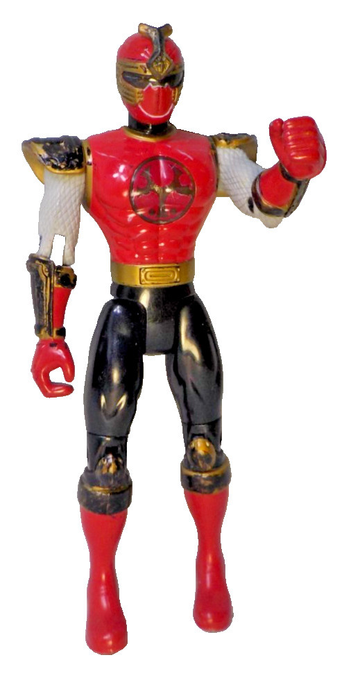 Power Rangers Ninja Flash Crimson Thunder Ranger 2002 Bandai light not working