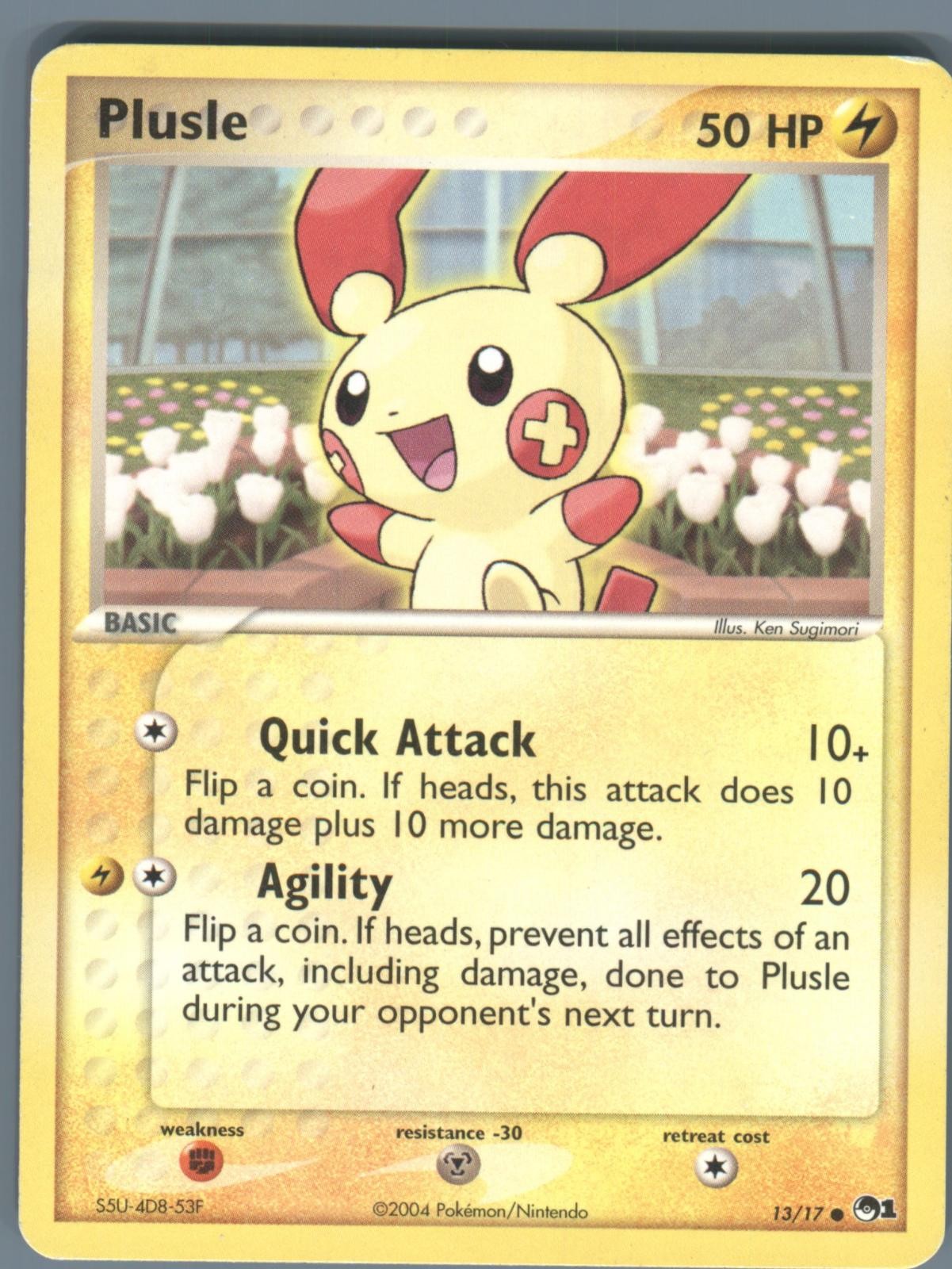 Plusle 13/17 Common POP Series 1 Pokemon Moderately Played