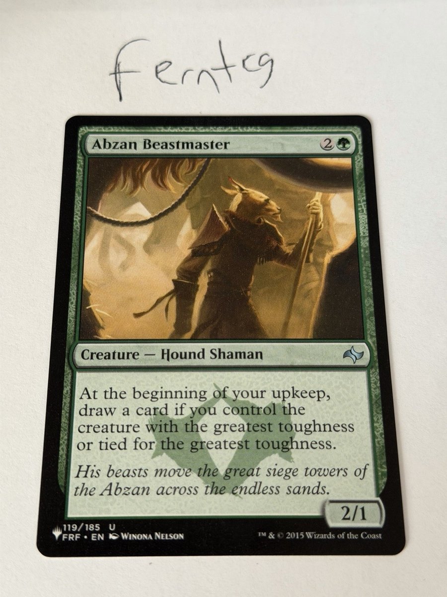 Magic the Gathering Abzan Beastmaster The List non comune quasi nuovo spedizione lo stesso giorno