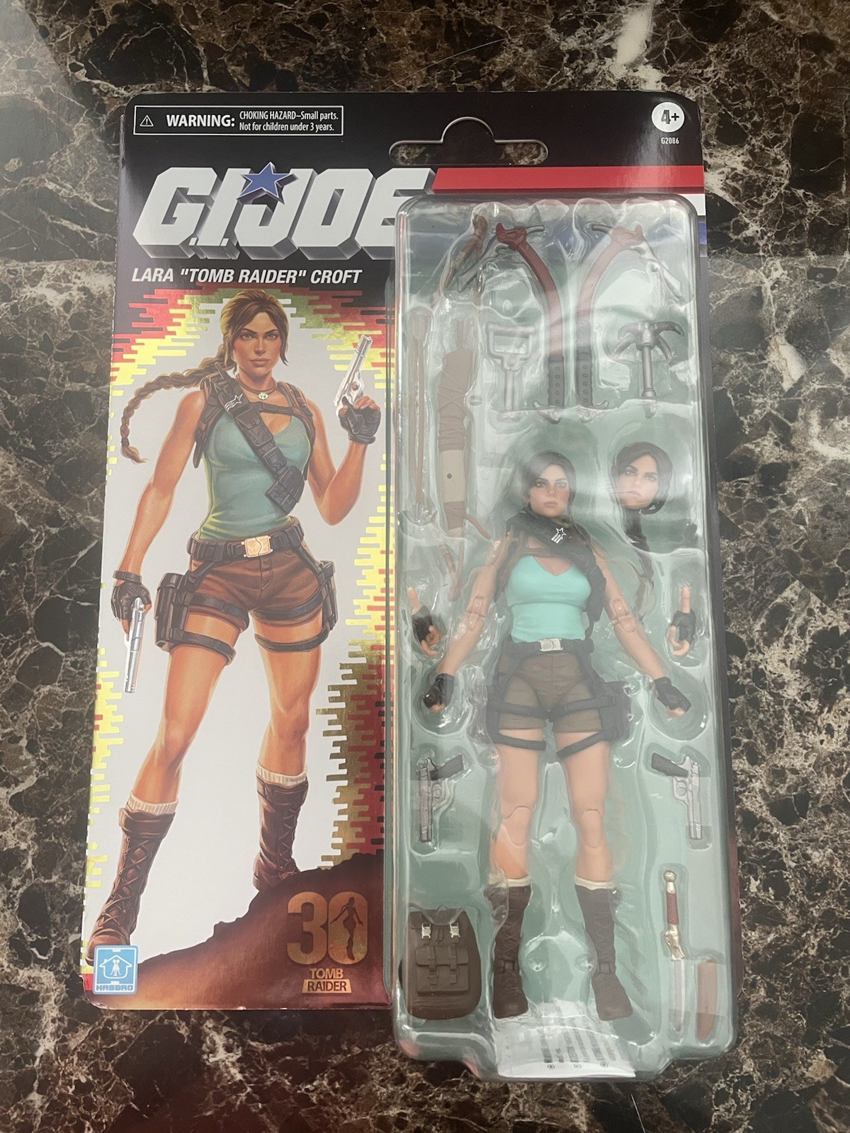 G.I. Joe Classified Lara Croft Tomb Raider 30th Anniversary Retro Card IN HAND