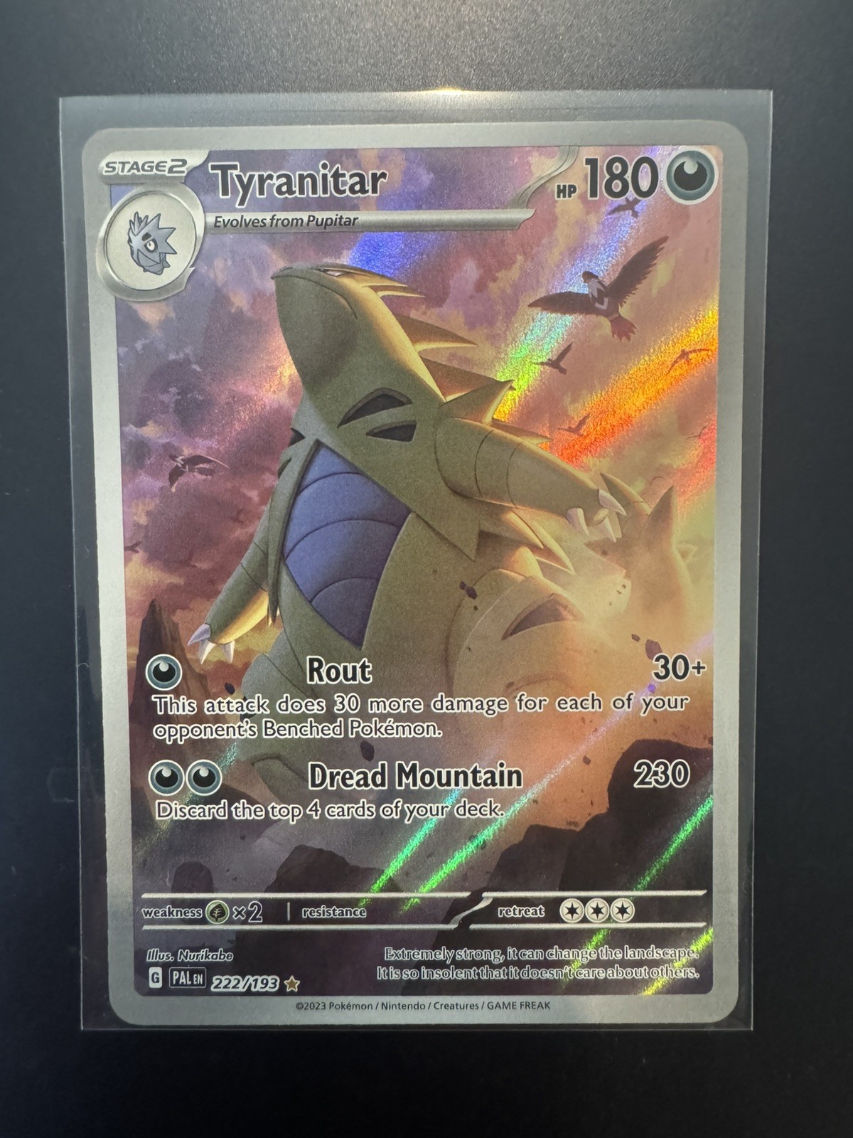 Tyranitar 222/193 Pokemon SV02 Paldea Evolved Illustration Rare Holo NM
