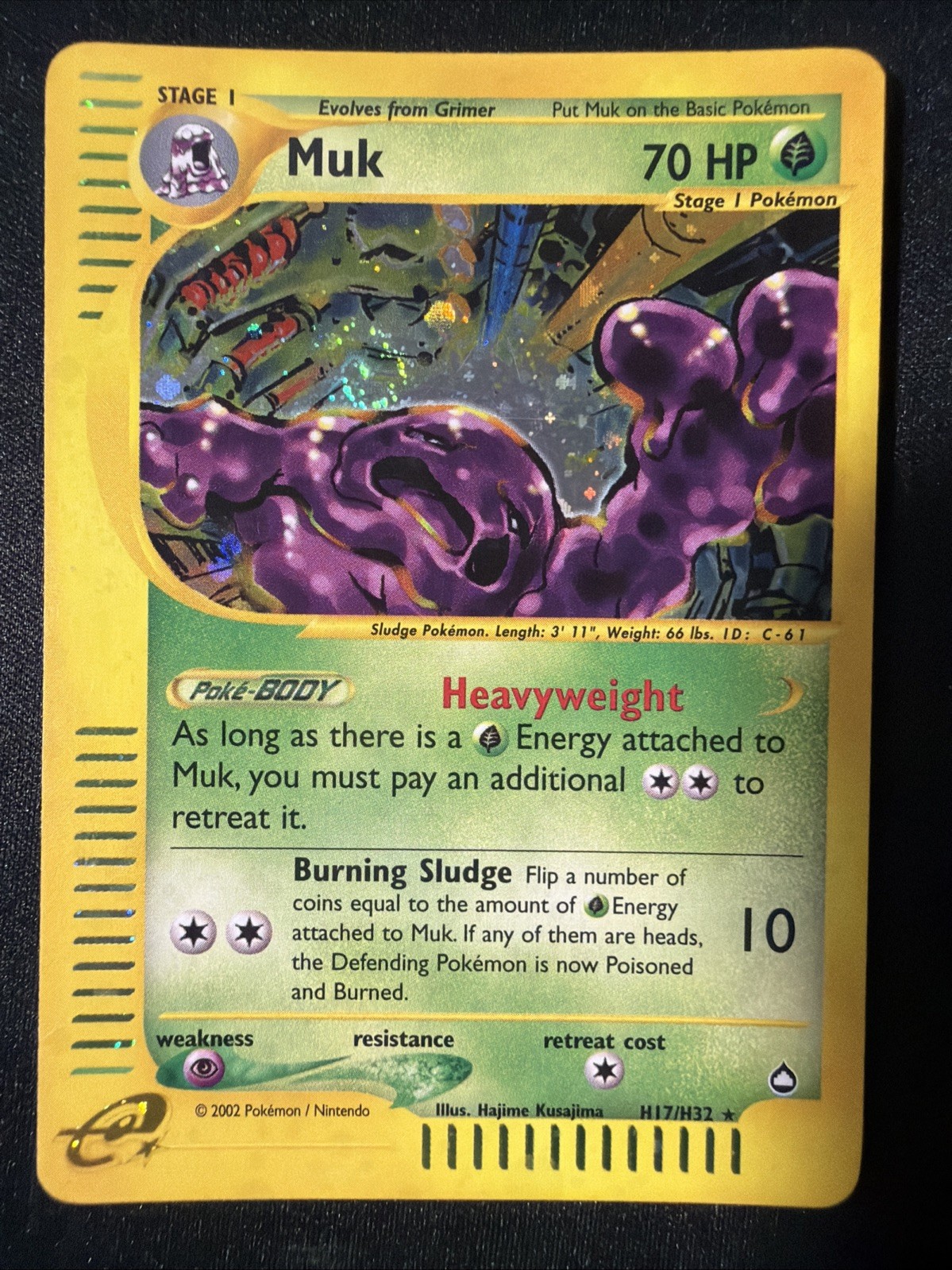 Pokemon Aquapolis Muk Holo H17/H32