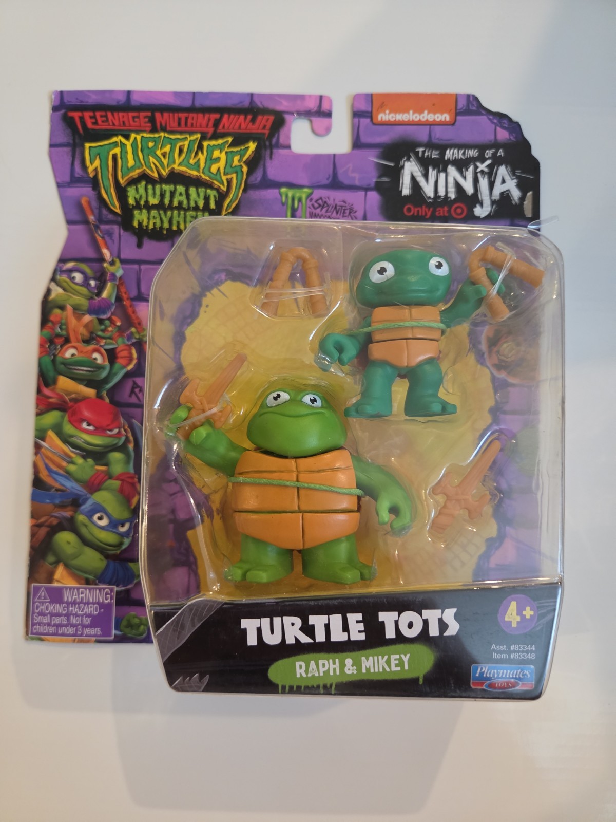 New Sealed Teenage Mutant Ninja Turtles Mayhem Turtle Tots Raph & Mikey