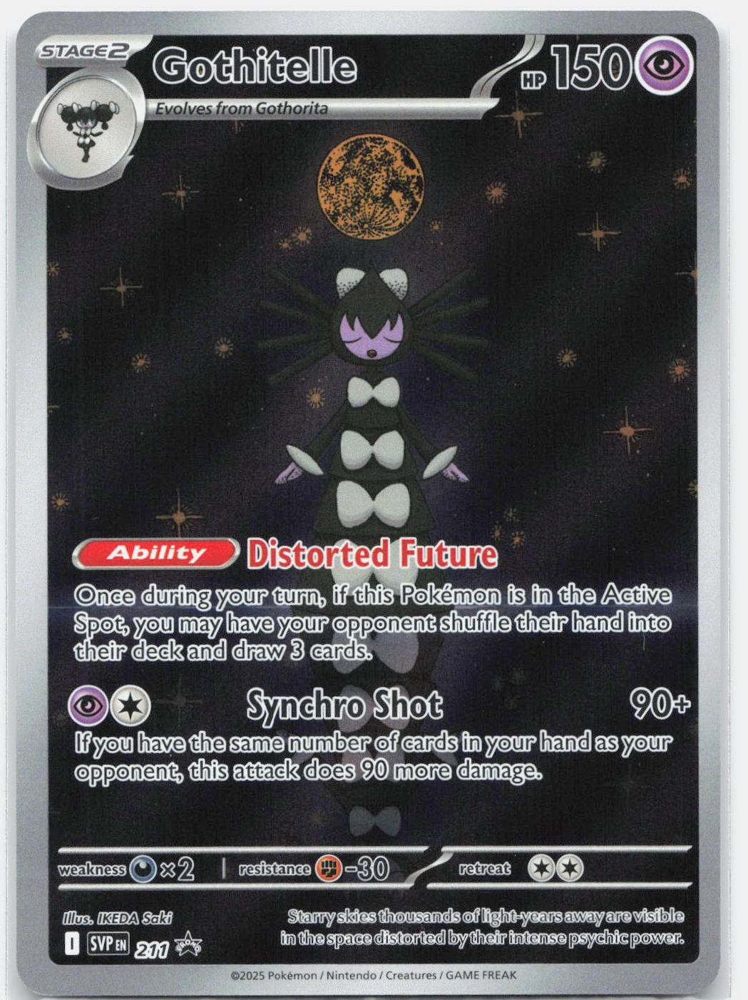 Gothitelle 211 Holo Promo Scarlatto e Viola Promo Pokemon quasi come nuovo