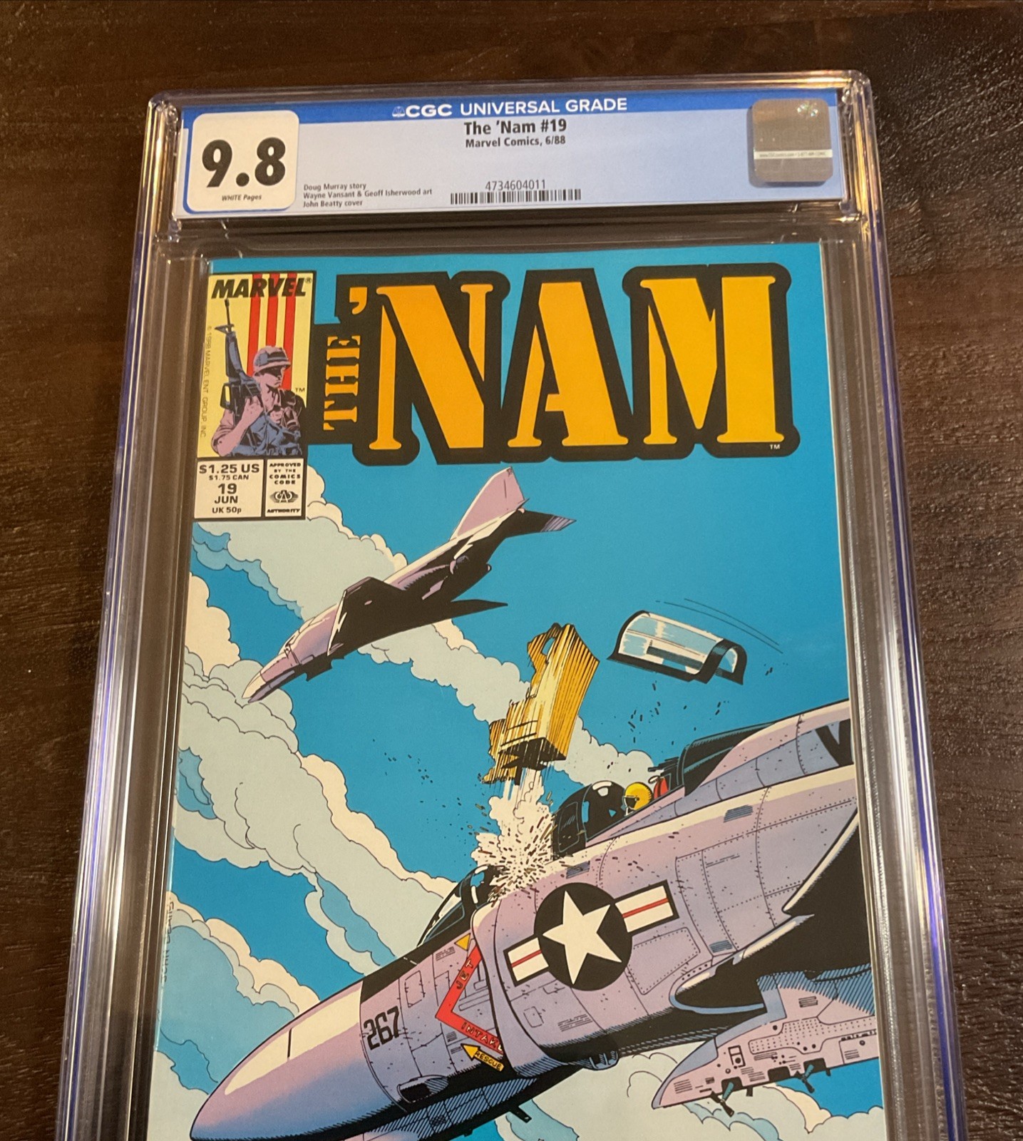 Vintage Marvel 1988 The NAM #19 CGC grado 9,8 quasi nuovo-m Cessna O-1 aereo cane uccellino