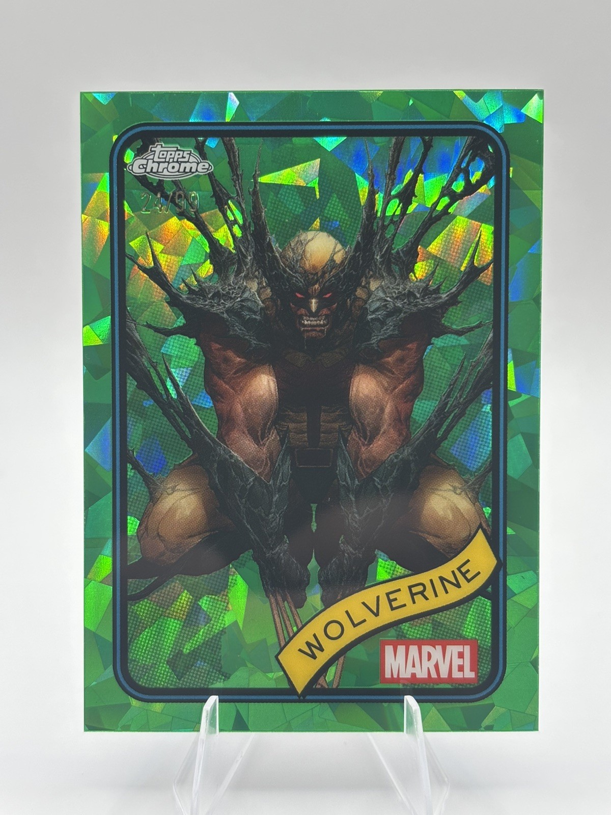 2025 Topps Chrome Marvel Sapphire Wolverine Green Refractor /99