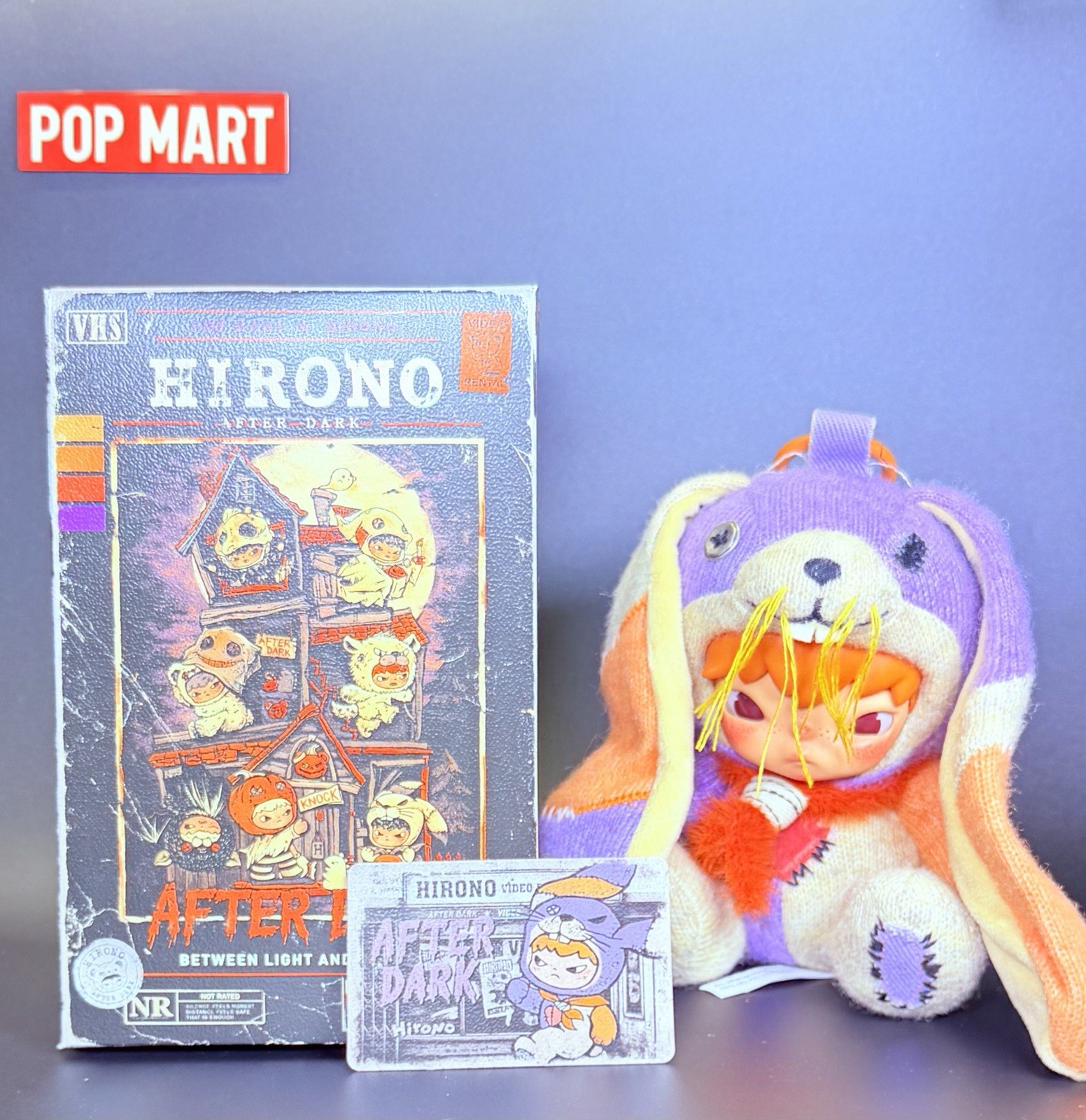 Popmart Hirono After Dark RUNAWAY ciondolo peluche vinile stesso giorno post