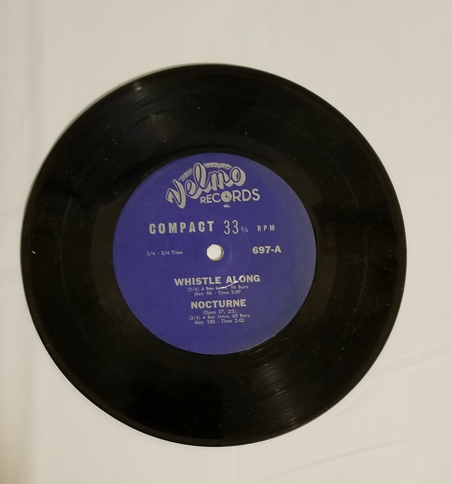 Velmo Records 33 1/3 Whistle Along / Polka Pop/ Nocturne/ Lockets 1950's 697-A