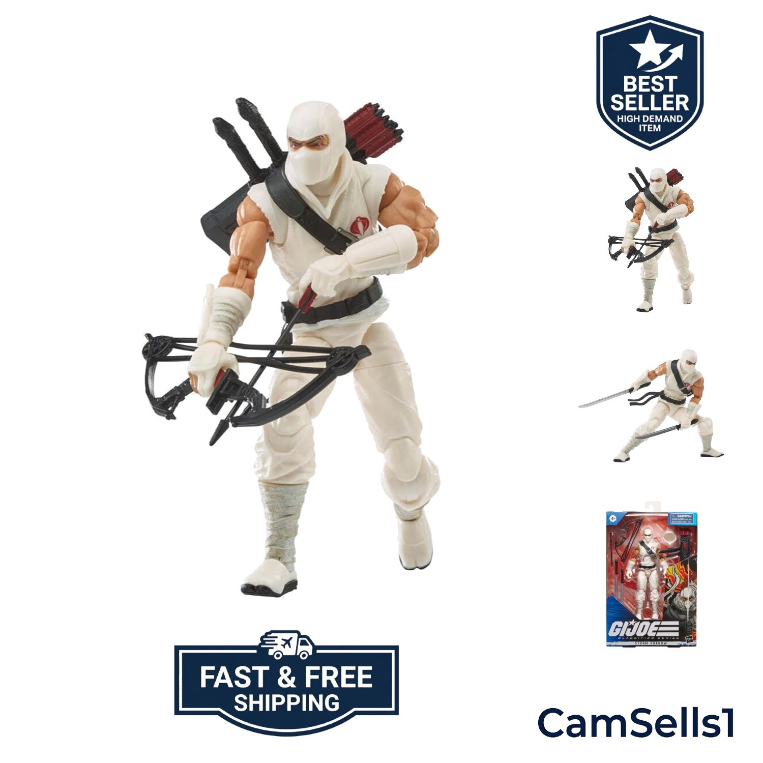Classified Series Storm Shadow Action Figure 35 Collectible  Toy, Multiple Ac...