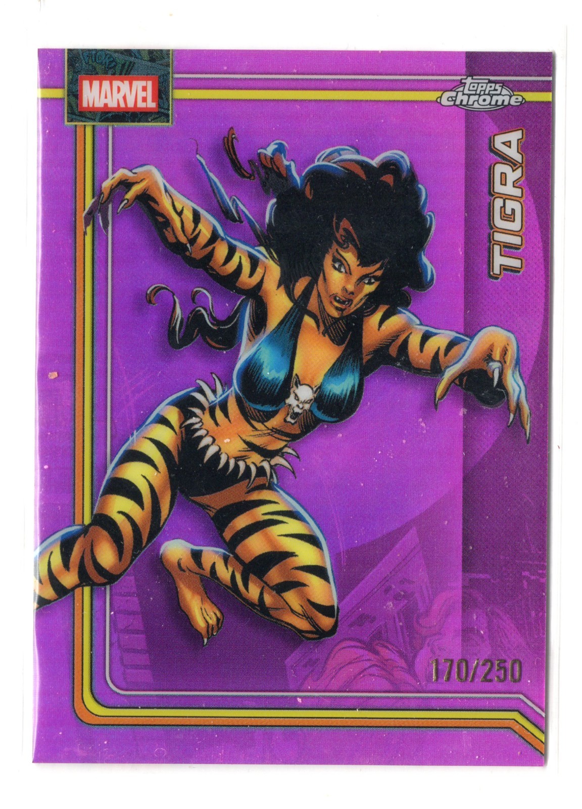 2026 Topps Marvel Cromo ROSA RIFRATTORE #179 Tigra 170/250