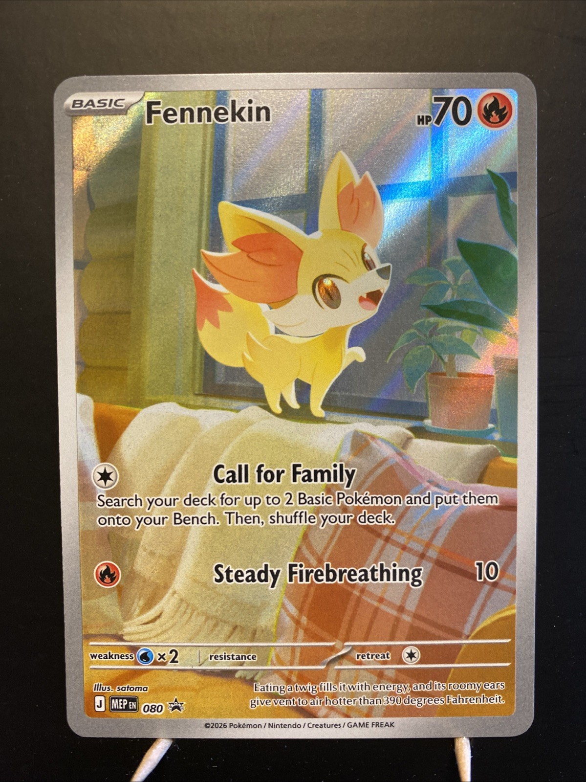 Fennekin 080 Me: Mega Evolution Black Star Promo Holo