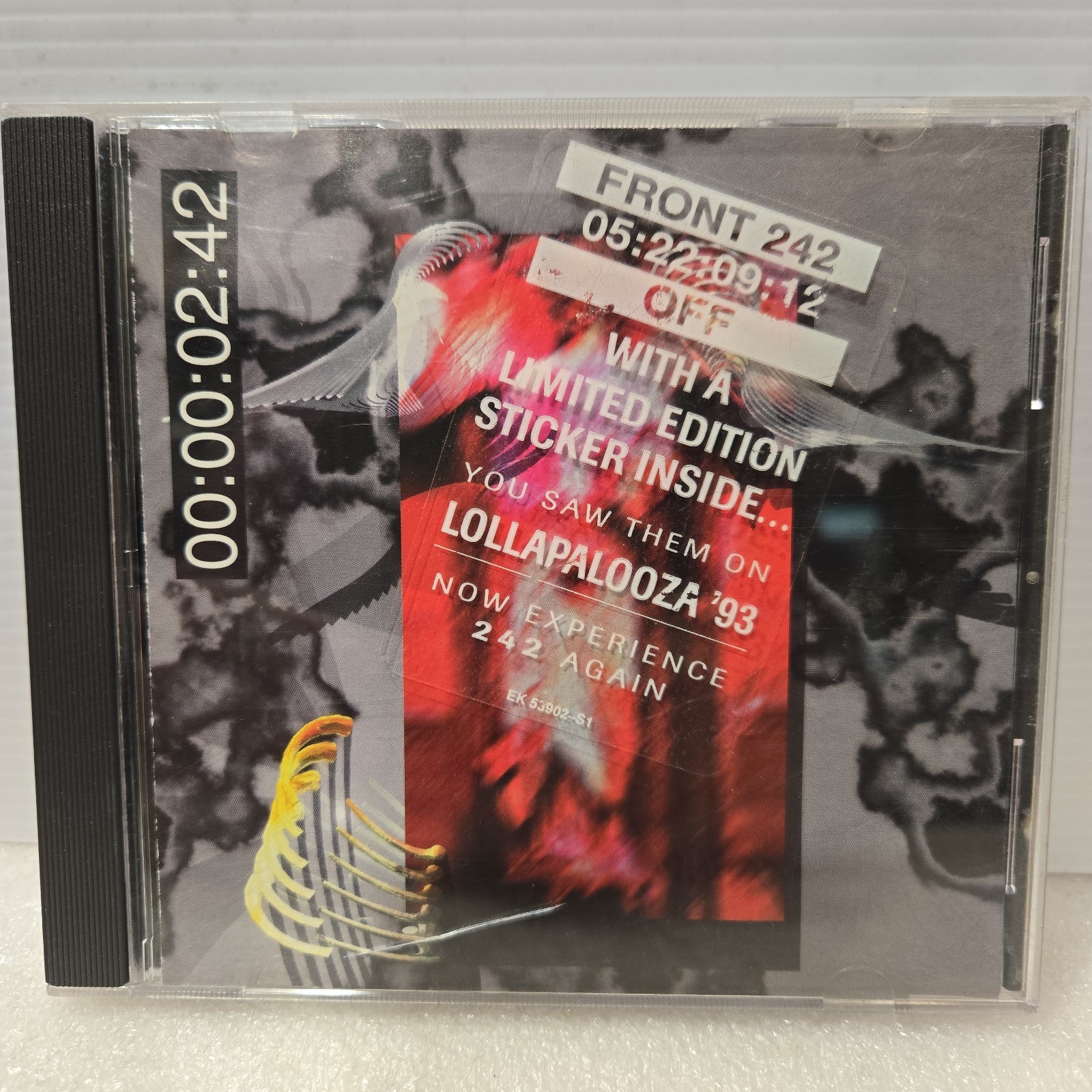 Front 242 05:22:09:12 Off CD Epic / Sony Music 1993 with Limited Edition Sticker