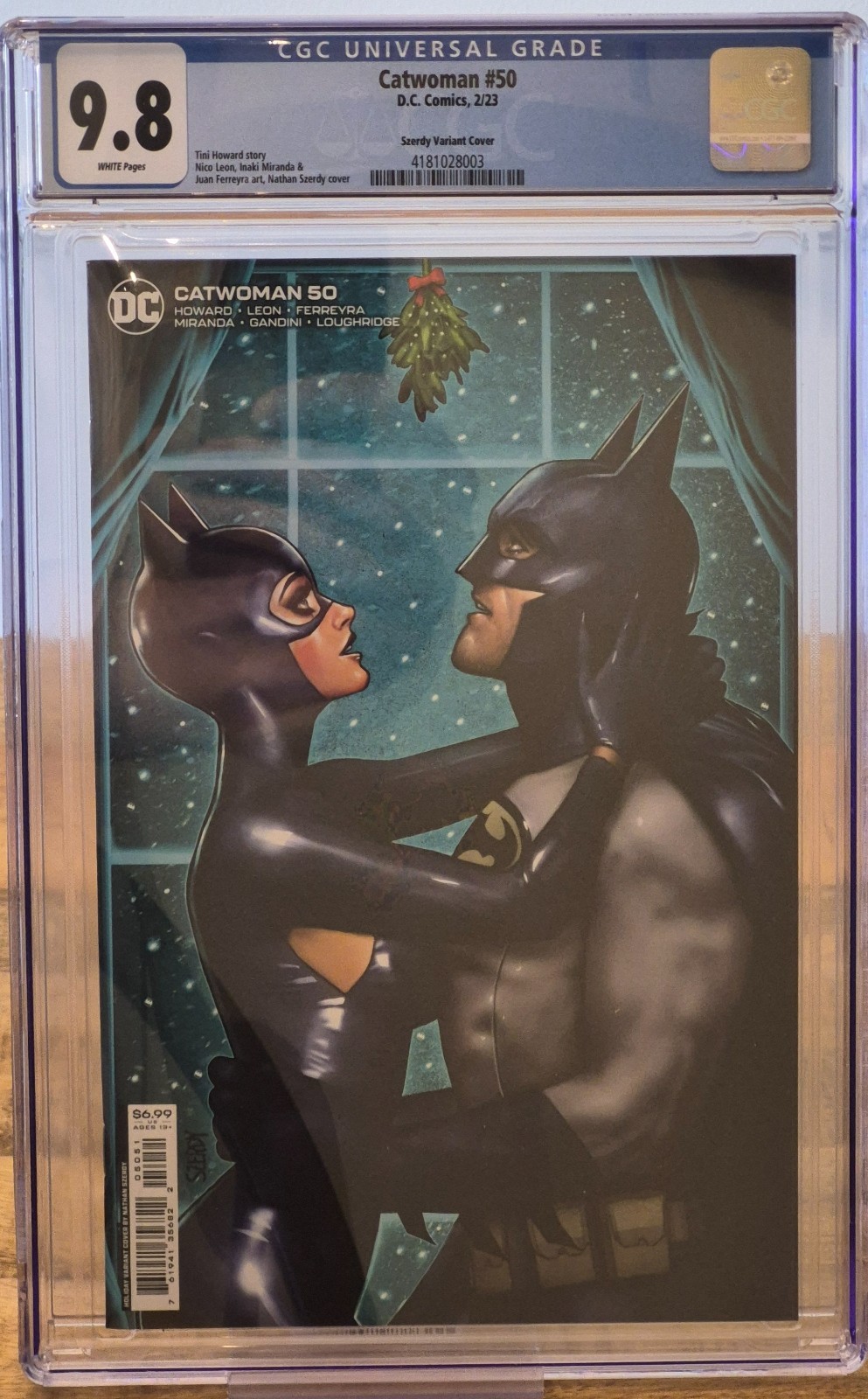 Catwoman #50 (2023, DC) CGC 9.8 NM/MT Nathan Szerdy Holiday Variant Batman