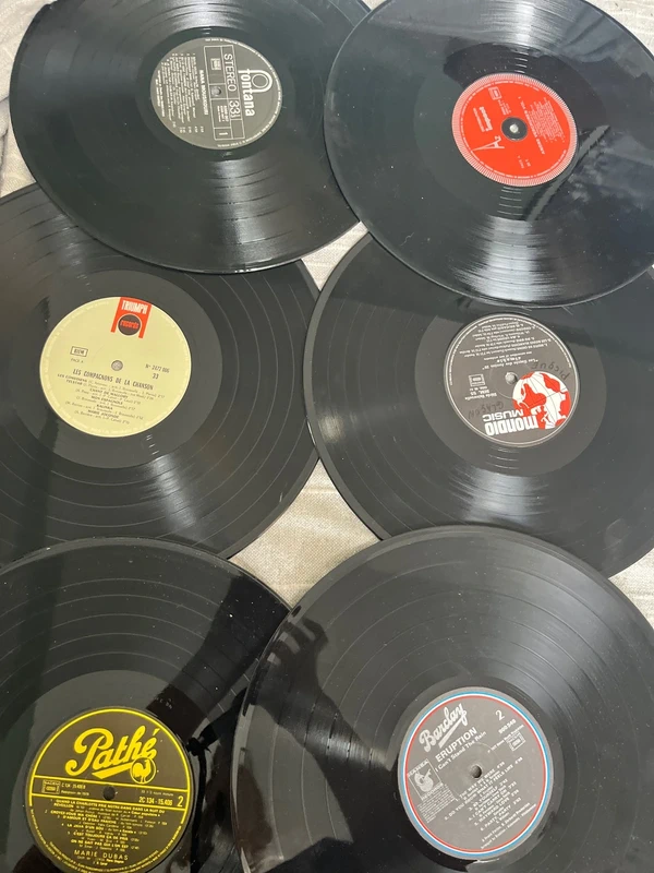 Lot de 6 Disques Vinyles 33t pour déco