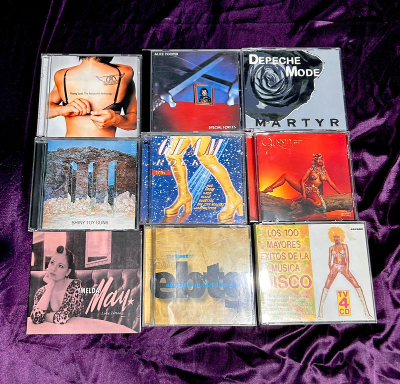 Aerosmith, Imelda may, Alice Cooper, Depeche Mode, Ebtg, música disco 4 CD, reyes del glam