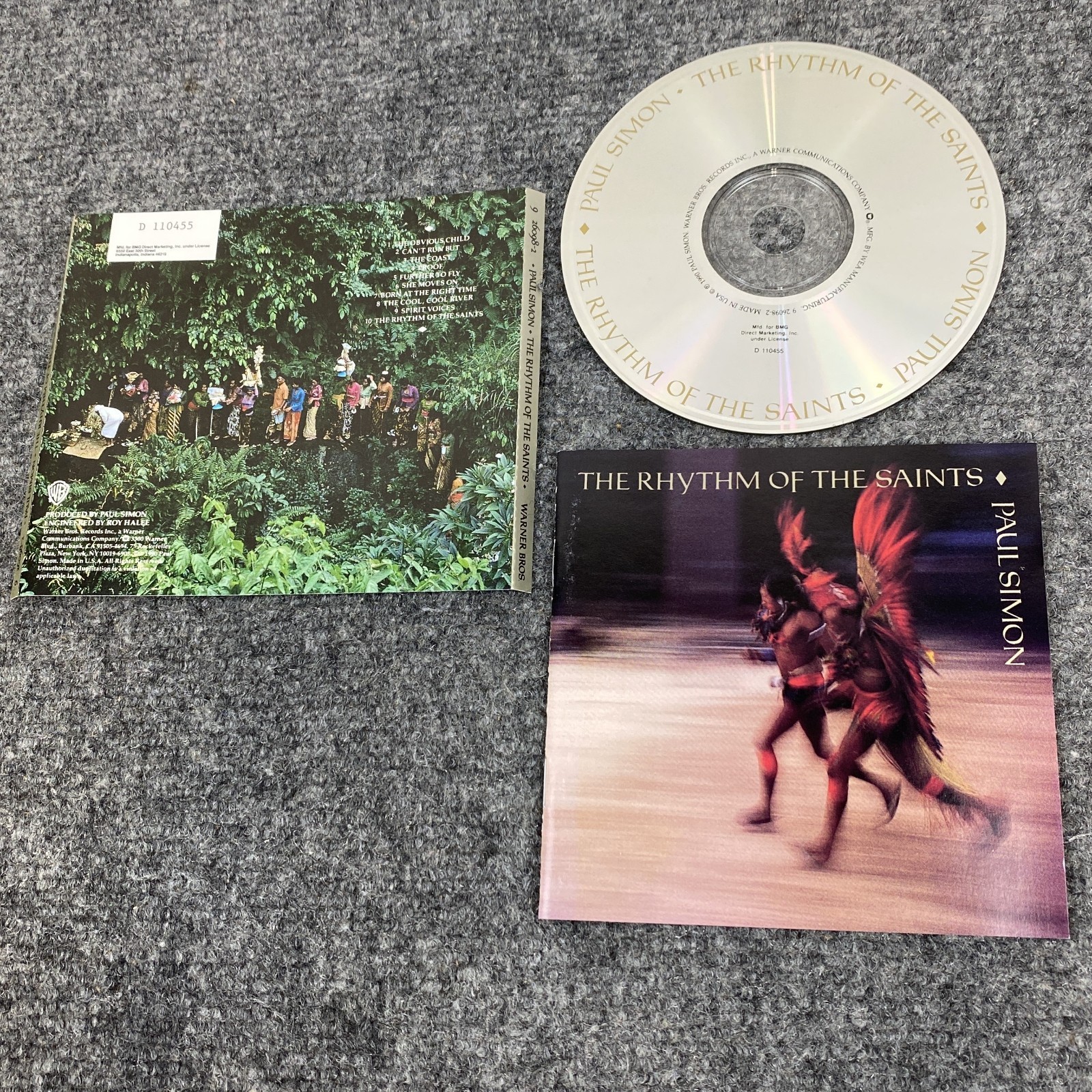 Paul Simon Rhythm Of The Saints CD 1990 BMG Club Obvious Child Free Ship No Case