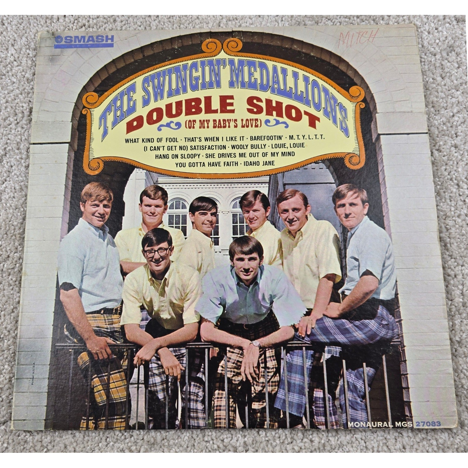 Swingin' Medallions Double Shot Of My Baby's Love Vinyl LP Mono MGS 27083 1966