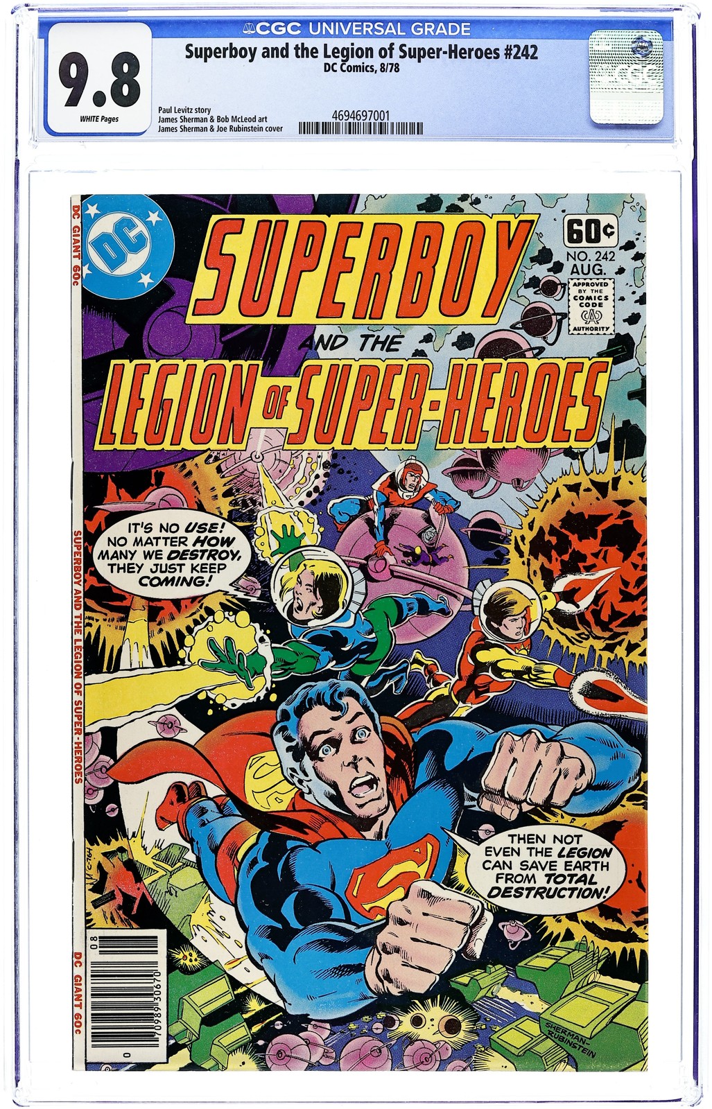 Superboy #242 CGC 9.8 1978 4694697001