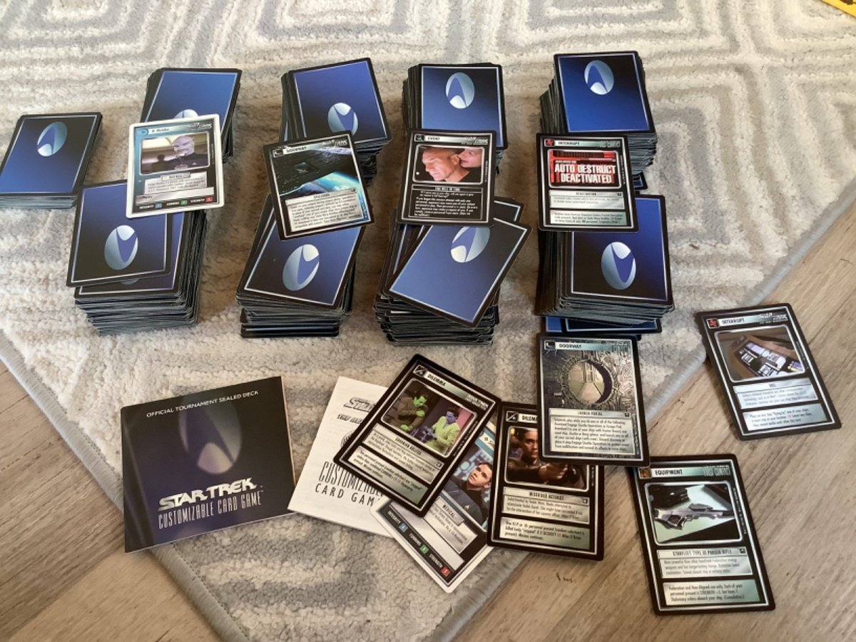 CARTE DA GIOCO DI CARTE STAR TREK PERSONALIZZABILI, oltre 800, 1994-1998