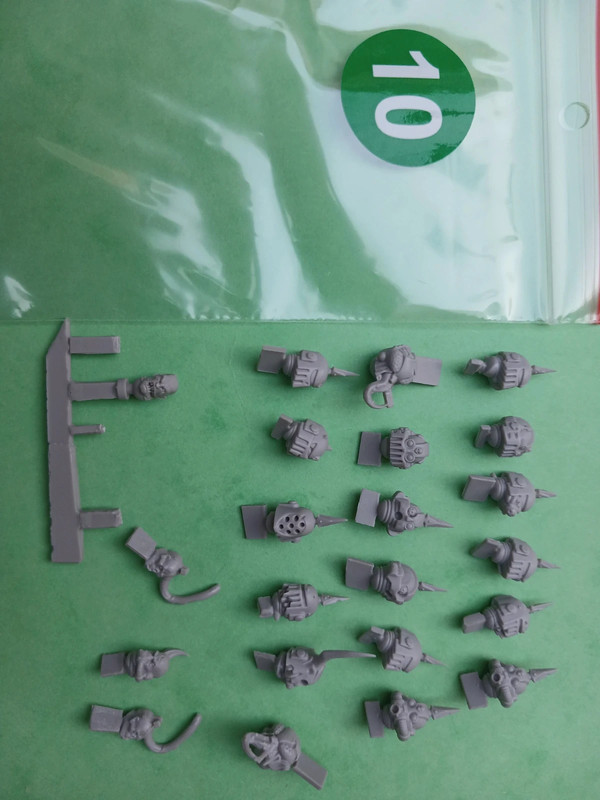 Warhammer 40k bitz marine de la peste, lot de tête