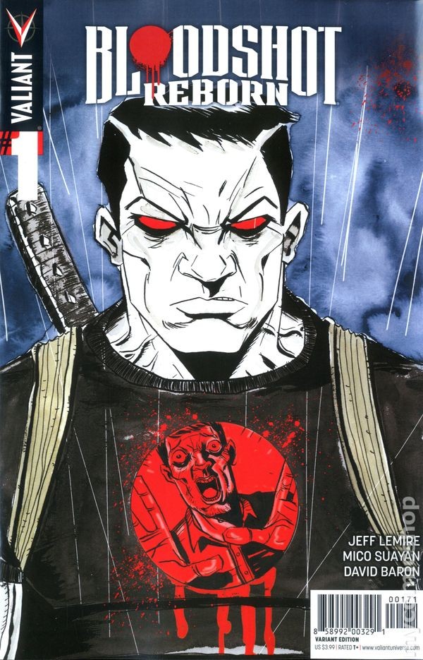 Bloodshot Reborn 1G Lemire variante 1:20 quasi nuovo 2015 immagine stock
