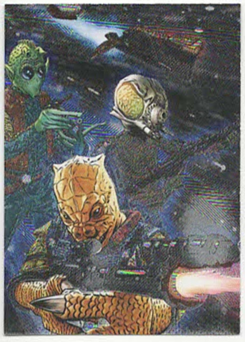 2011 Topps Star Wars Galaxy 6 "ETCHED FOIL PUZZLE" inserto scheda #4