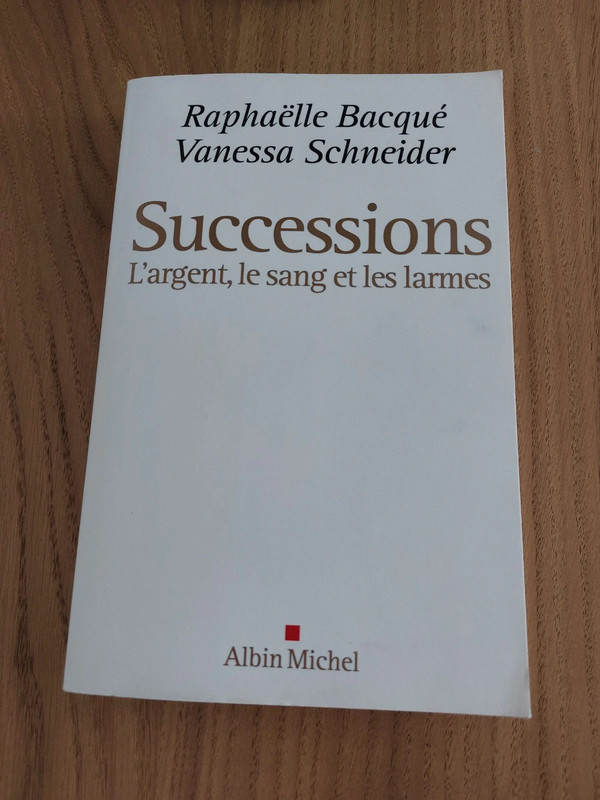 Successions L'argent, le sang et les larmes de Raphaëlle Bacqué et Vanessa Schneider - Albin Michel
