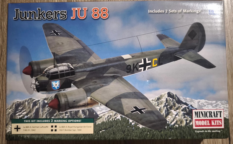 Minicraft Models Junkers Ju 88A-4 1/144 Maquette Avion WWII Neuve en Boîte