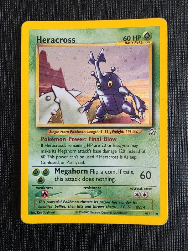 Pokémon Heracross Holo 6/111 Neo Genesis Unlimited