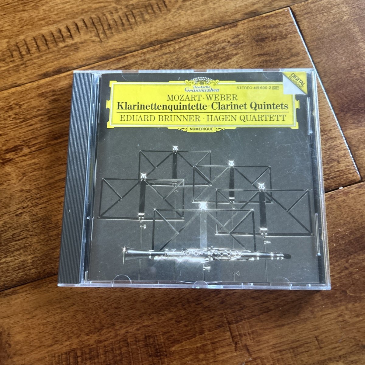 Weber Mozart clarinet quintet vintage Silver to center CD DG Eduard brunner