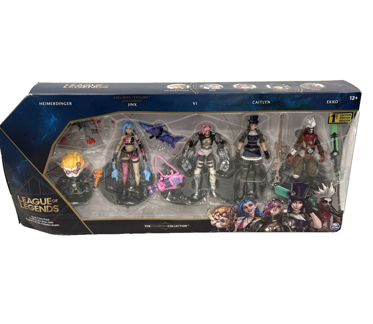 League of Legends Champion  5 Figure Set Jinx Vi Caitlyn Ekko NIB 1st Edition