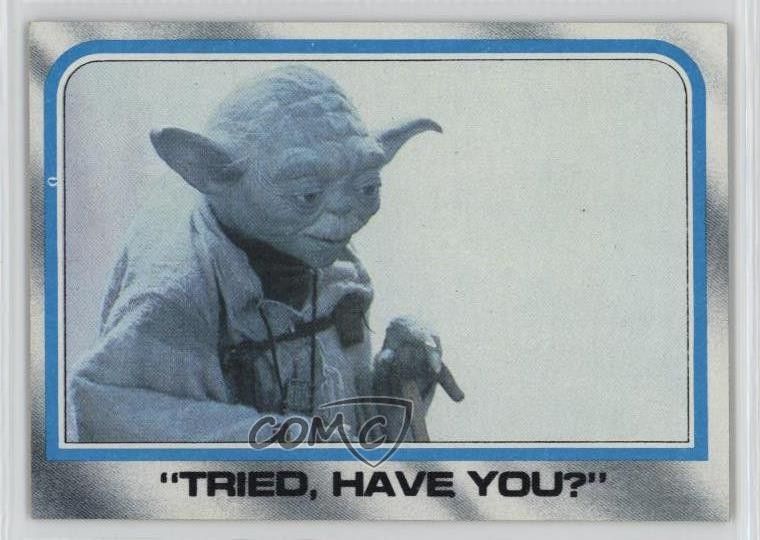 1980 Topps Star Wars: L'impero colpisce ancora Yoda ci ha provato, vero? #241 tv5