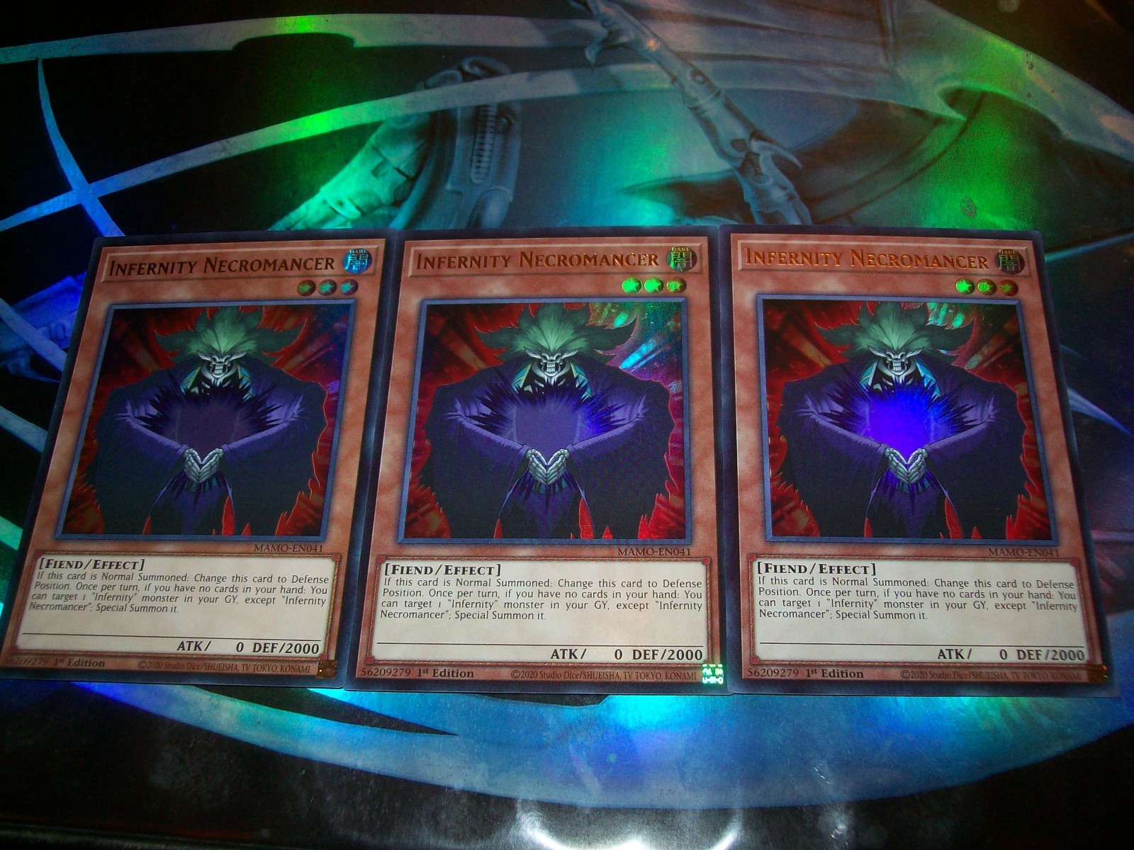 3x Infernity Necromancer 1st Edition Ultra Rare MAMO-EN041 Yu-Gi-Oh!