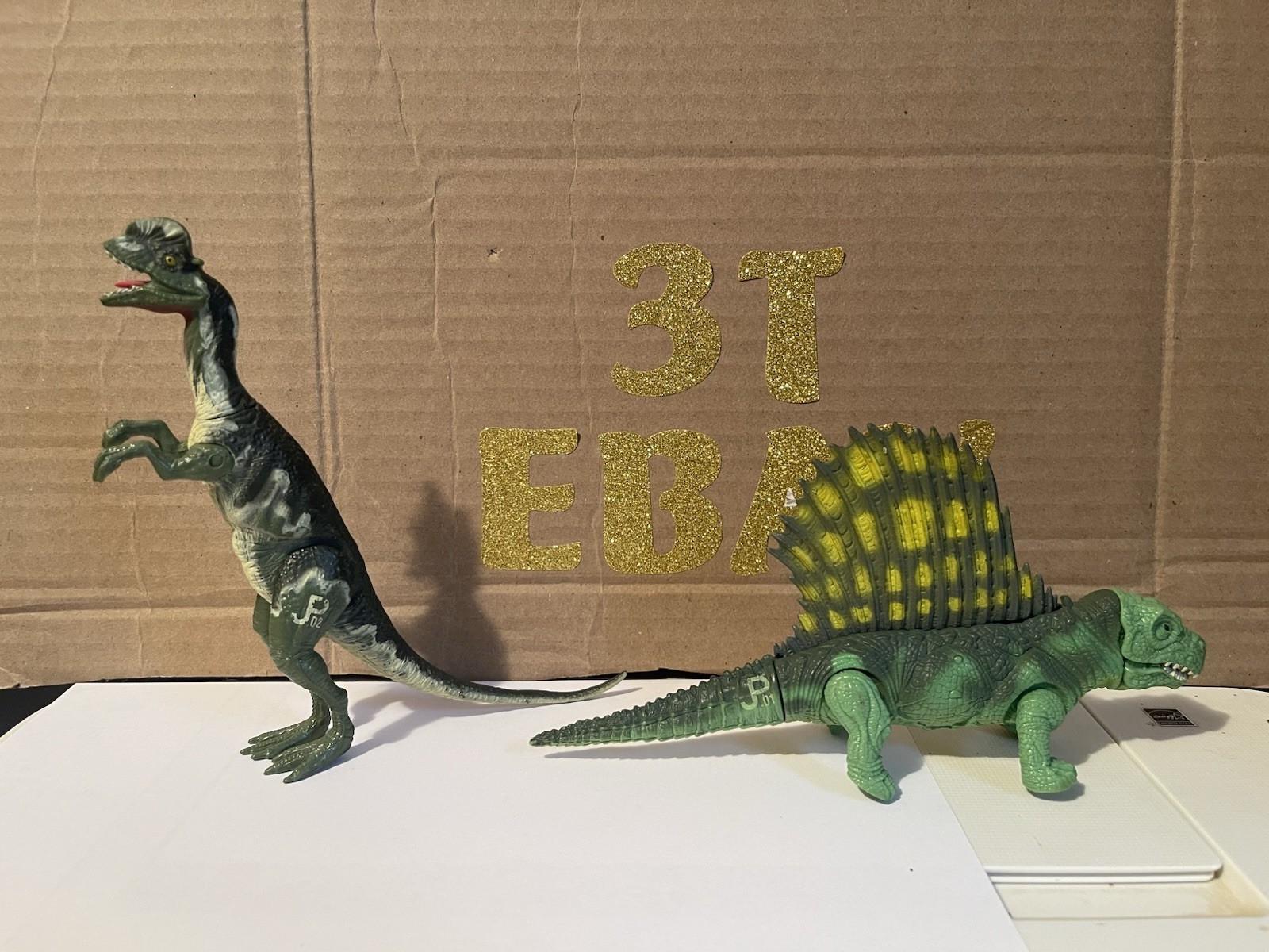 Lotto Kenner Jurassic Park Vintage Dimetrodon JP01 Dilophosaurus Spitter JP02 anni 90