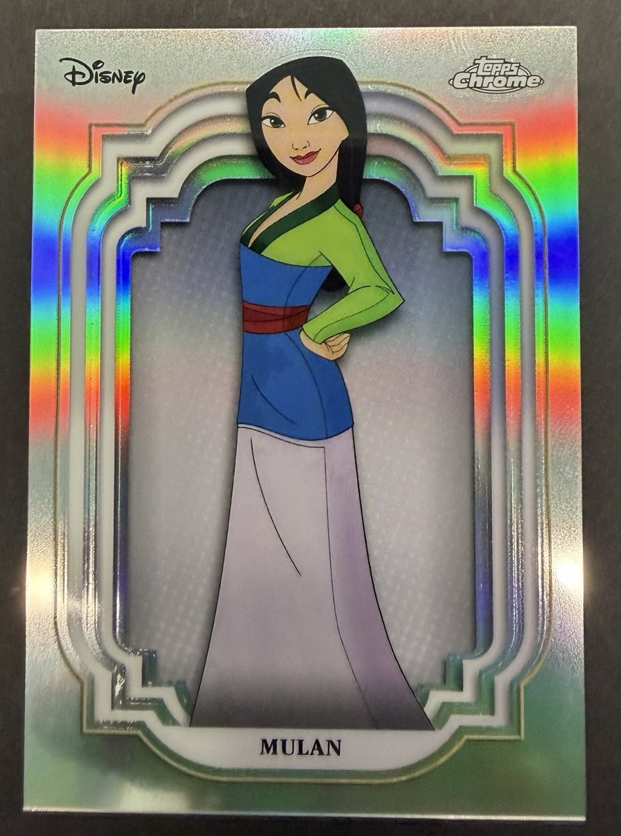 Scheda rifrattore Topps Chrome Mulan 2024 argento #79 Disney