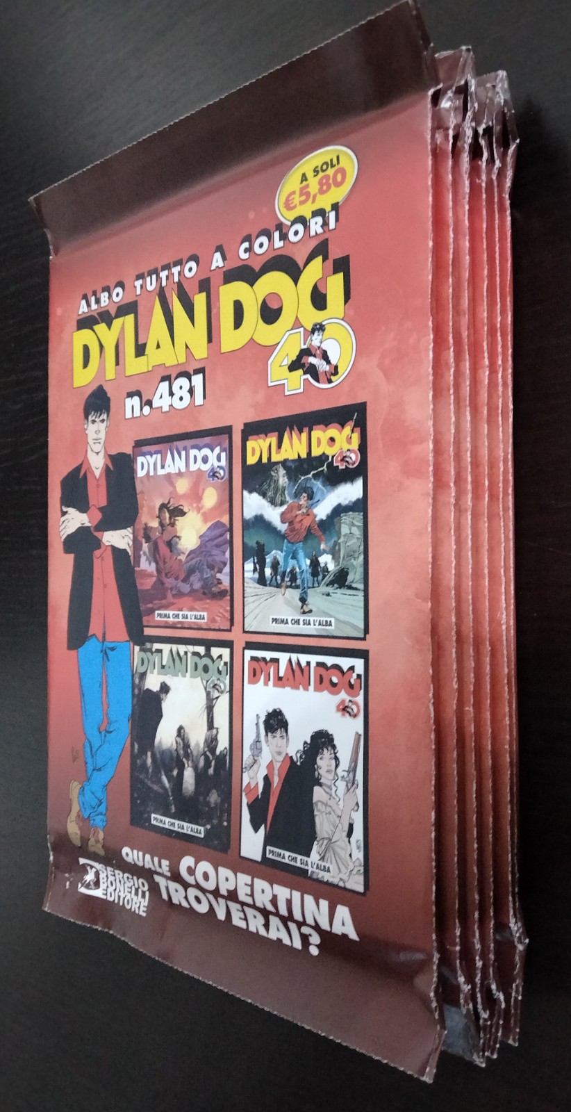 DYLAN DOG 481, "PRIMA CHE SIA L'ALBA", 6 BUSTE NON APERTE (BLIND PACK)