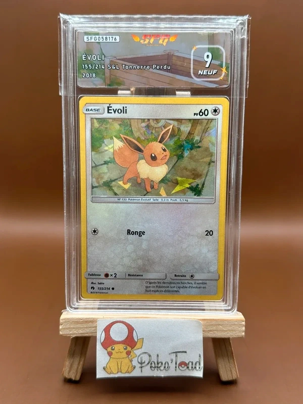 Carte Pokémon Evoli - 155/214 - holo mosaïque - SFG 9