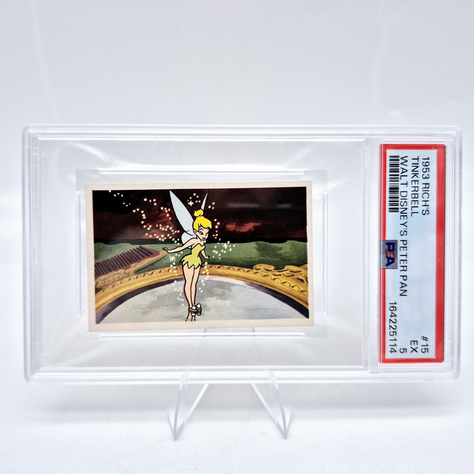 1953 Richs Coffee Disney Peter Pan Tinker Bell #15 PSA 5 più alto grado danese