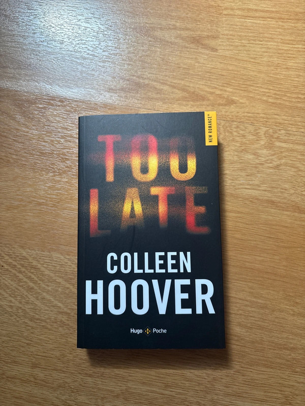 Livre Too Late de Colleen Hoover