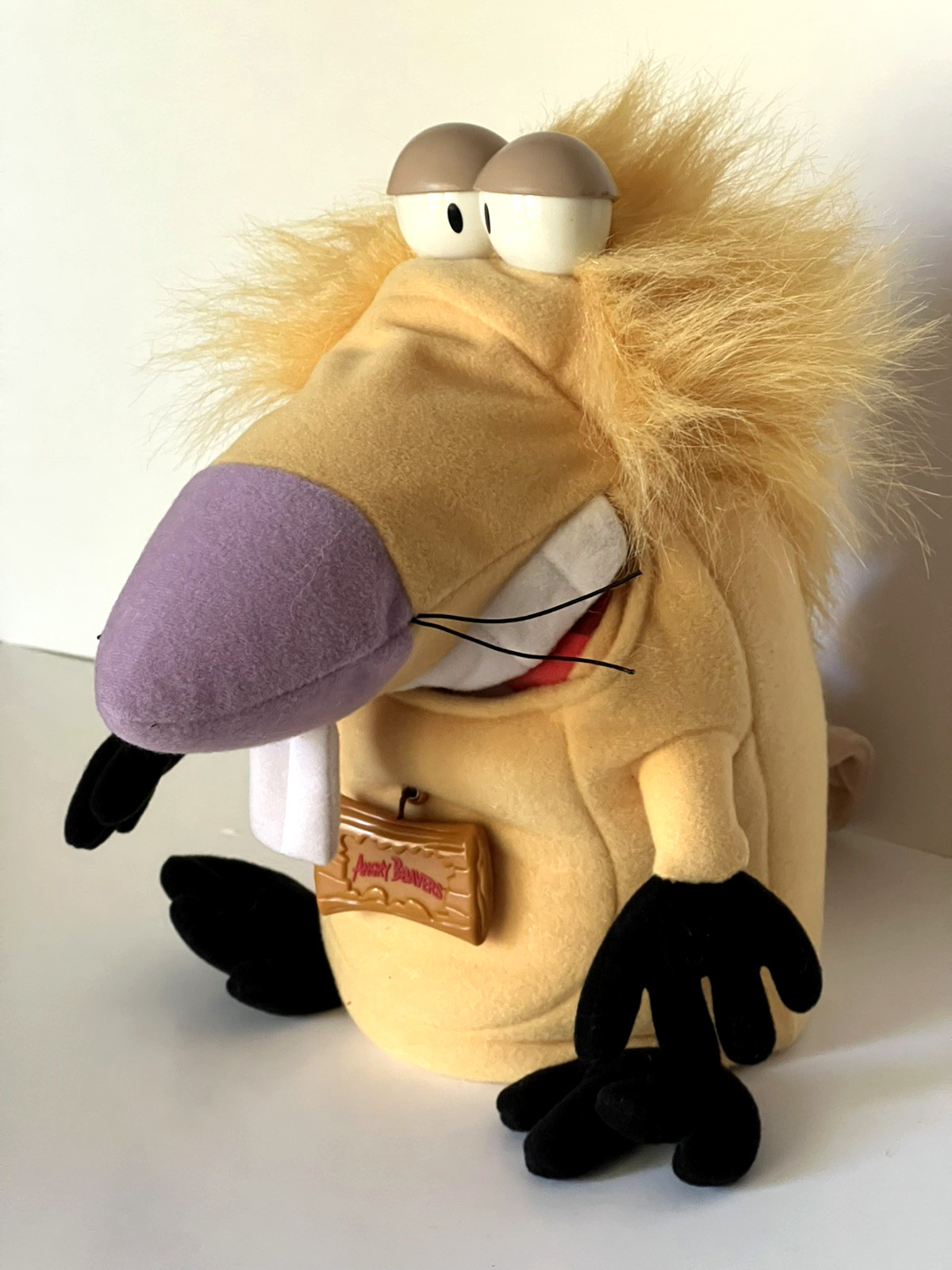VTG 1998 Mattel Nickelodeon ANGRY BEAVERS CHOMPING NORBERT Plush Animal Toy Work