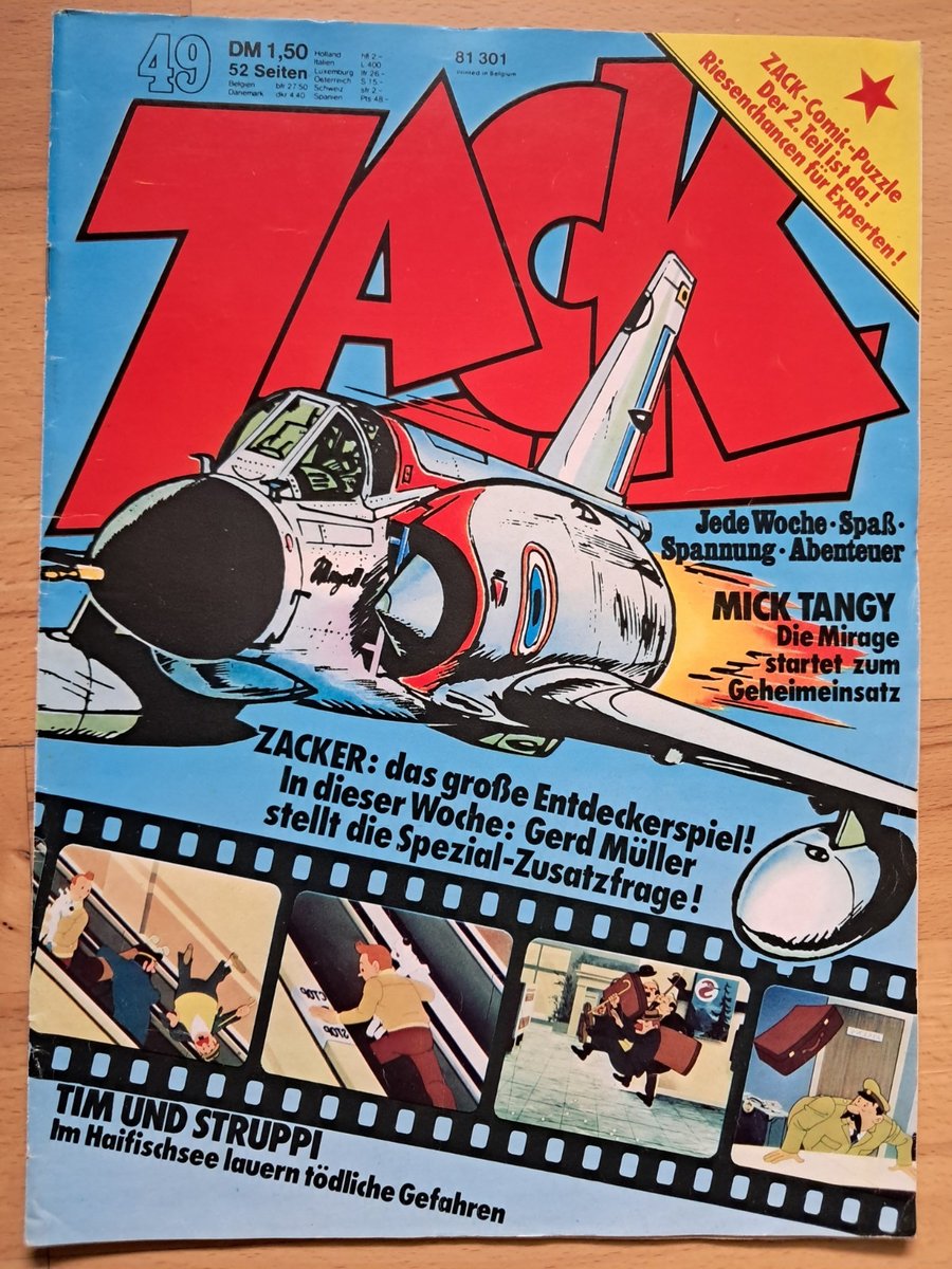 ZACK n.49 del 1973 Tim e Struppi, Mick Tangy, Michel Vaillant, Comanche - OTTIMO