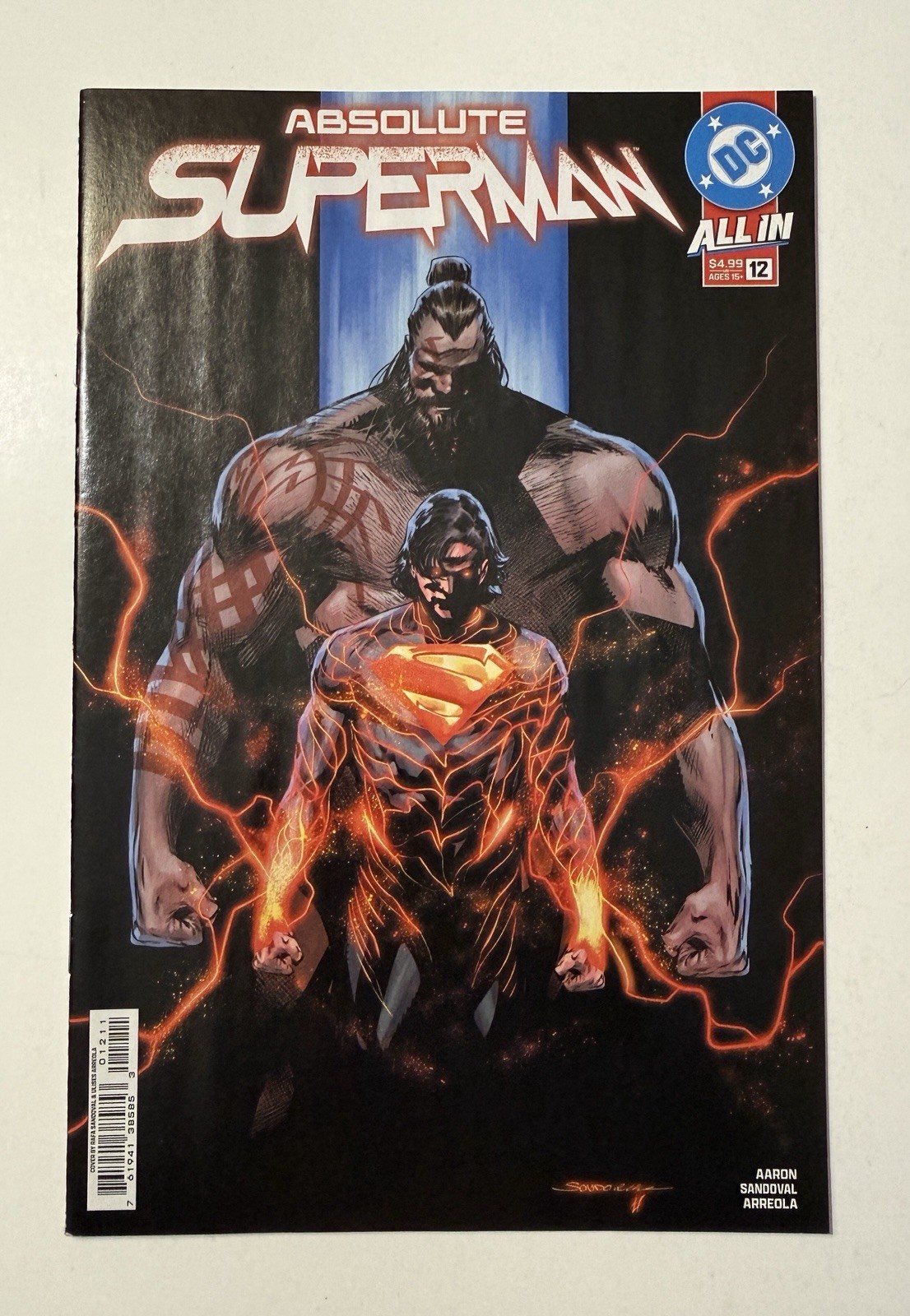 Absolute Superman #12 Rafa Sandoval copertina A prima stampa quasi nuovo 2025 Lana Jason Aaron