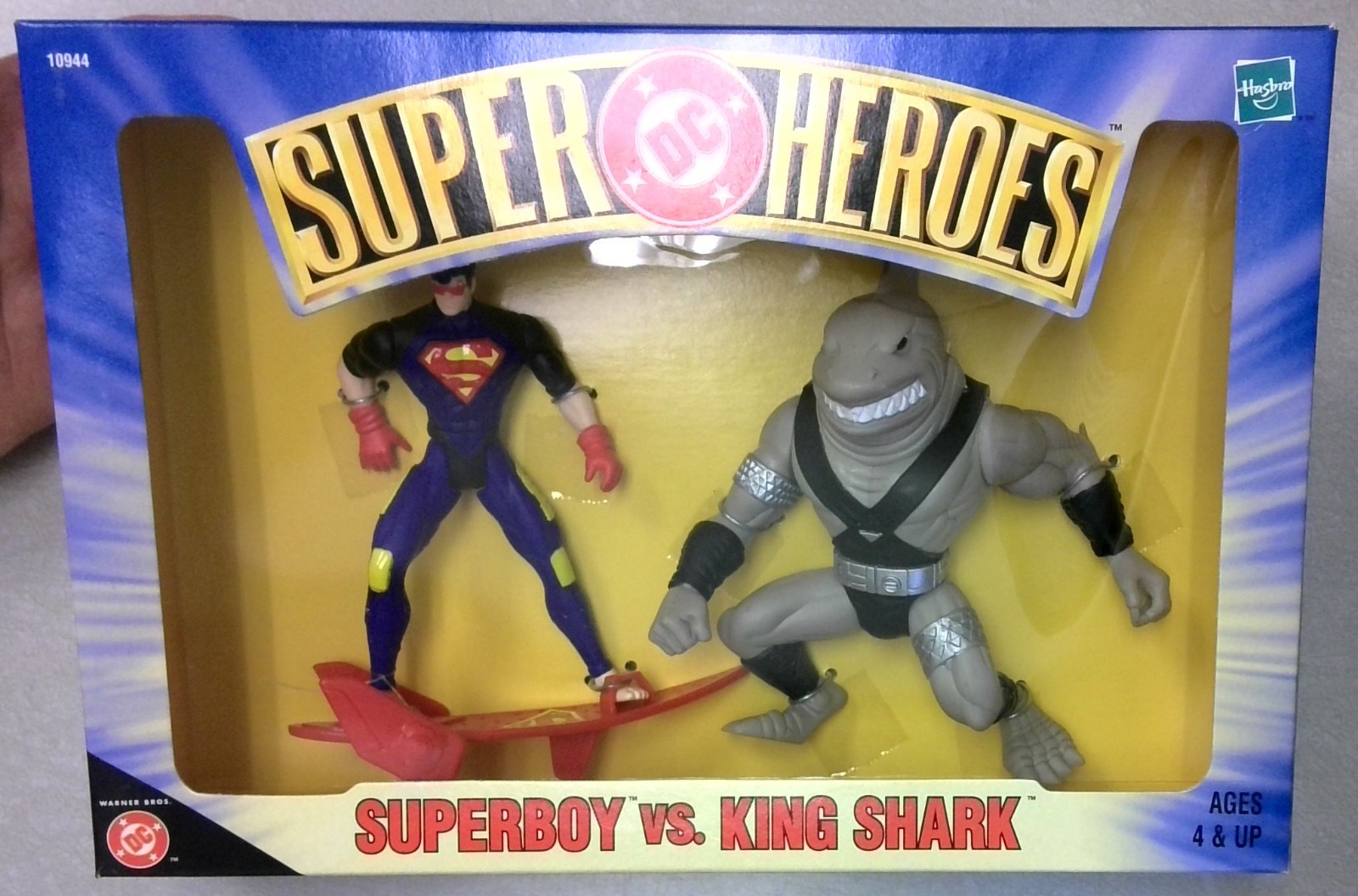 DC Super Heroes SUPERBOY vs. KING SHARK Action Figure Set - Hasbro 1999