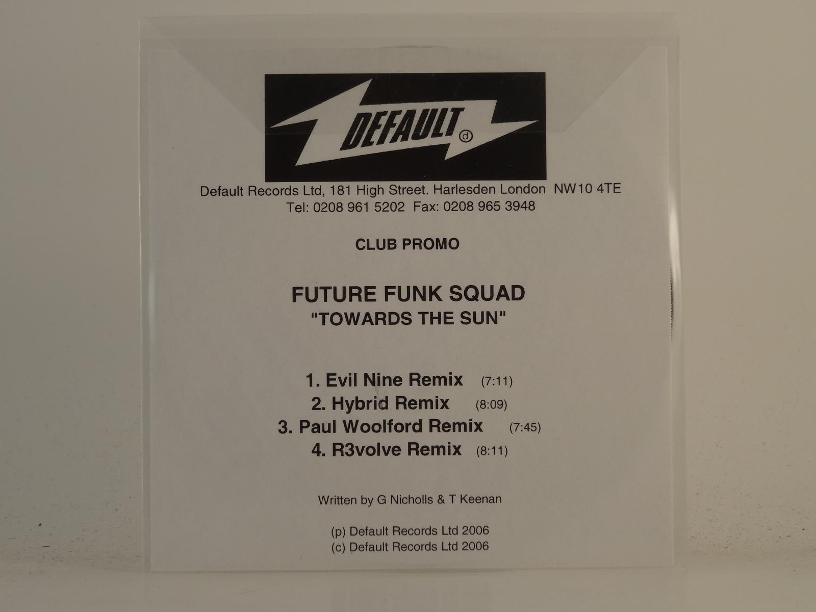 FUTURE FUNK SQUAD TOWARDS THE SUN (H1) 4 Track Promo CD Single including White S