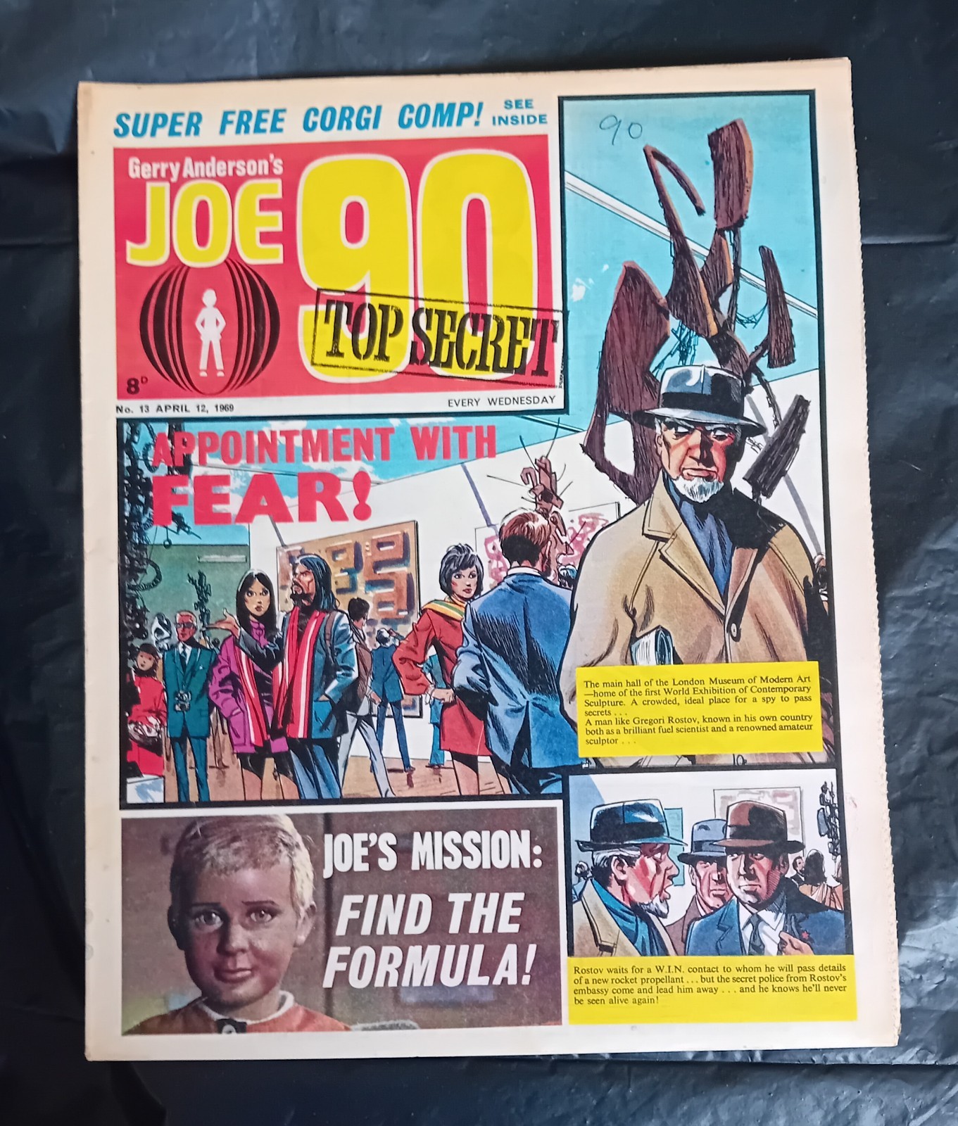 Joe 90 comic #13 (12/04/1969).  Star Trek/Land of Giants/The Champions. VGC