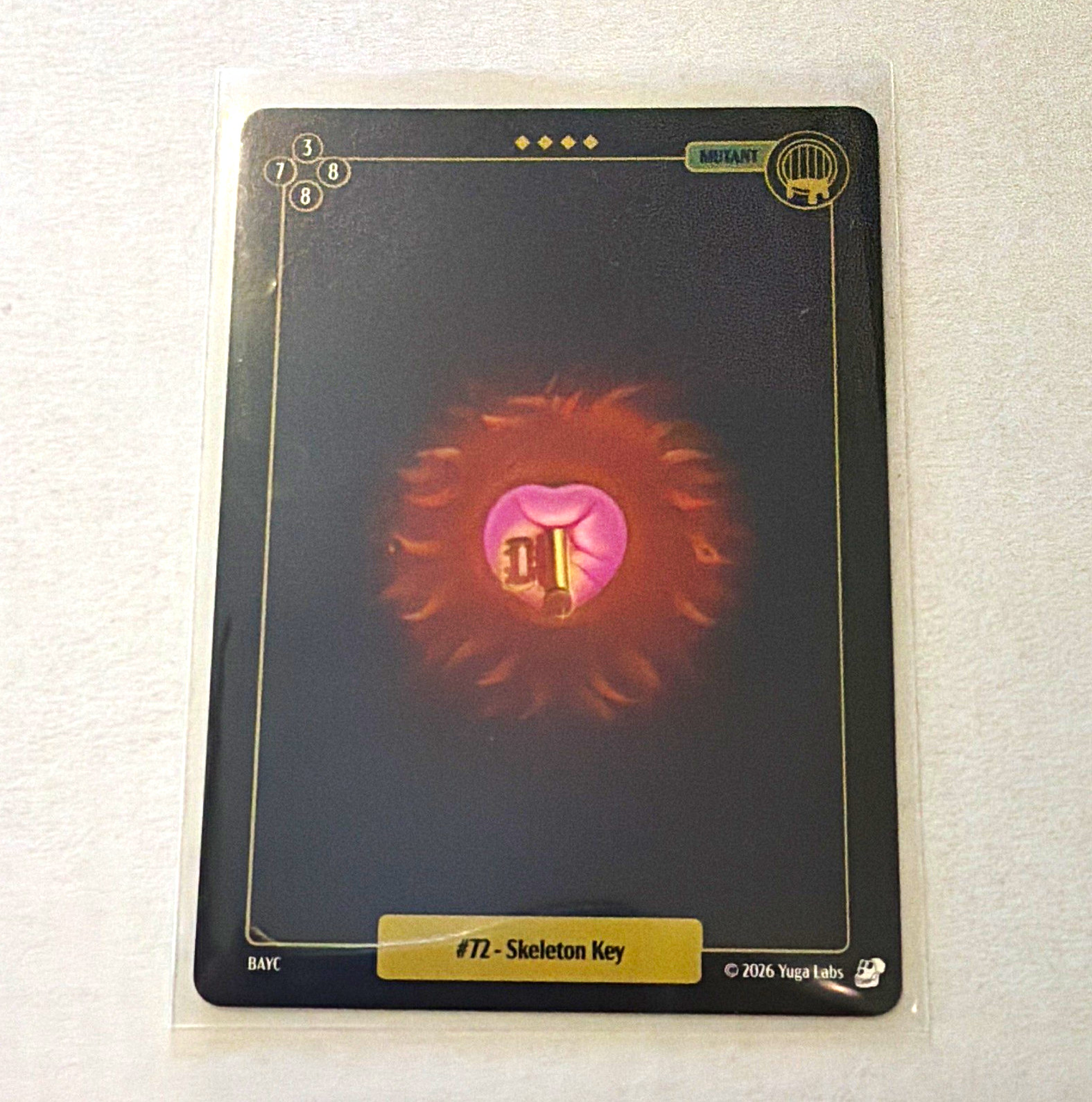 2026 Mudwater TCG Bored Ape Yacht Club #72 Skeleton Key Trading Card Base MINT