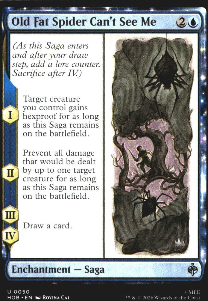 Old Fat Spider Can't See Me 50 Lo Hobbit U quasi nuovo Magic: The Gathering