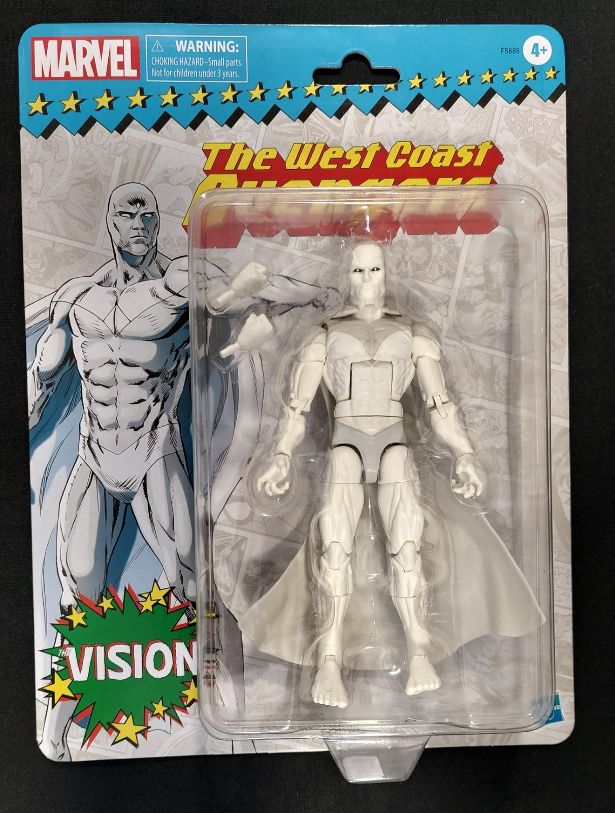 MARVEL LEGENDS WHITE VISION WEST COAST AVENGERS RETRO CARD 2021