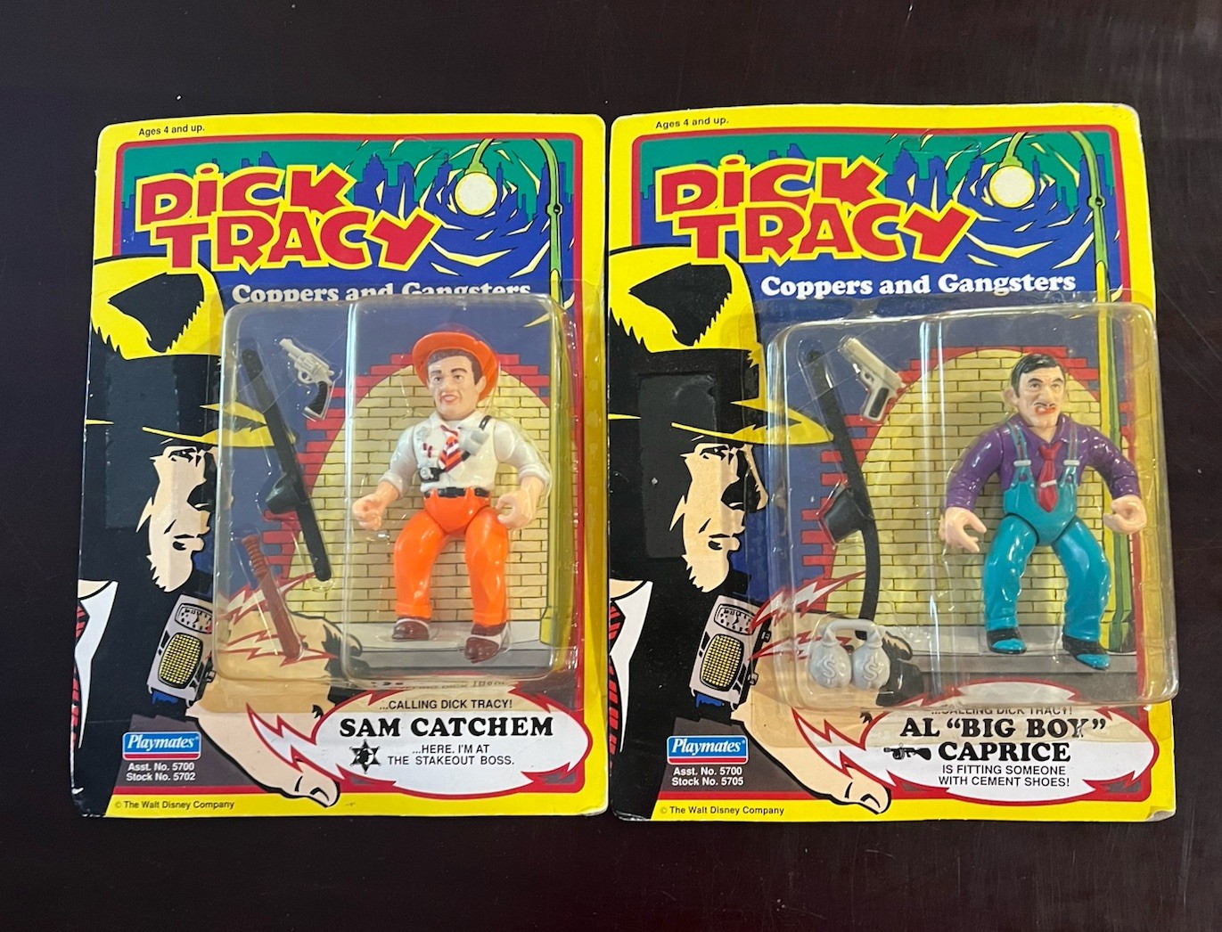 Playmates Dick Tracy Coppers & Gangsters Sam Catchem & Al Big Boy Caprice 1990