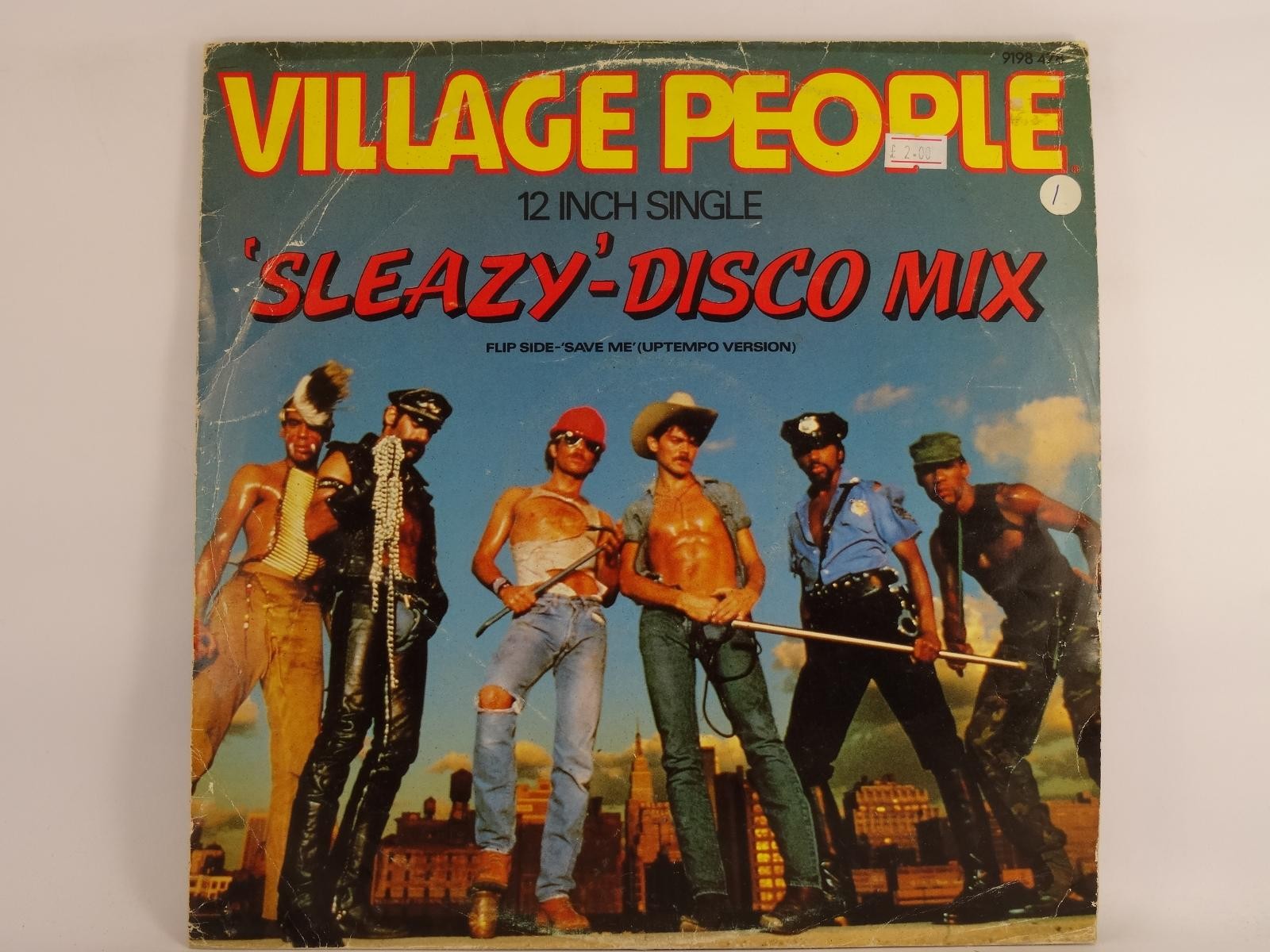 VILLAGE PEOPLE SLEAZY (92) 2 Track Promo 12" Single plus Picture Sleeve MERCURY
